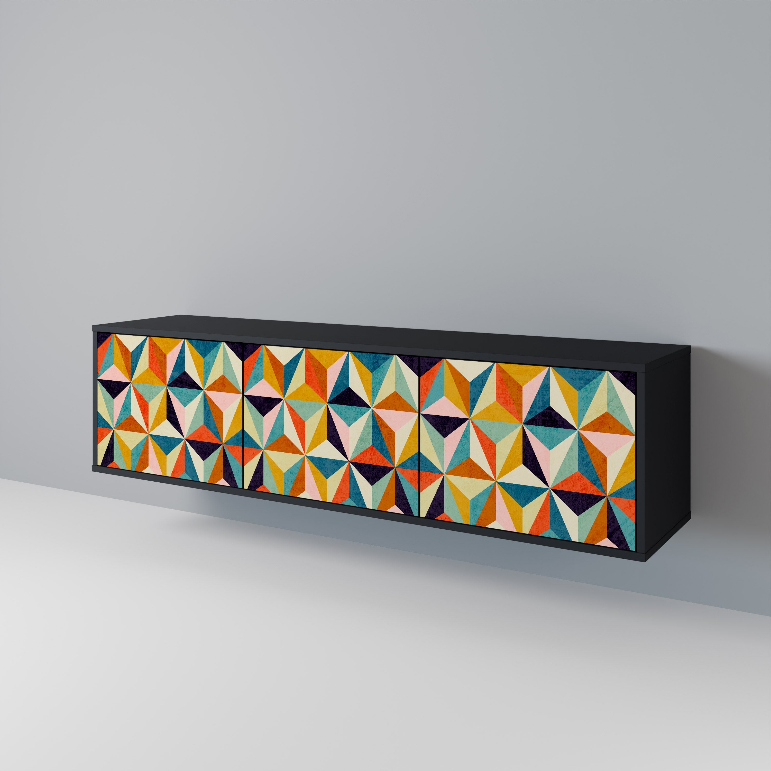 TESSELATE TREASURES Mueble de TV de 3 Puertas