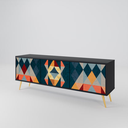 CRACKED ILLUSION Mueble de TV de 3 Puertas