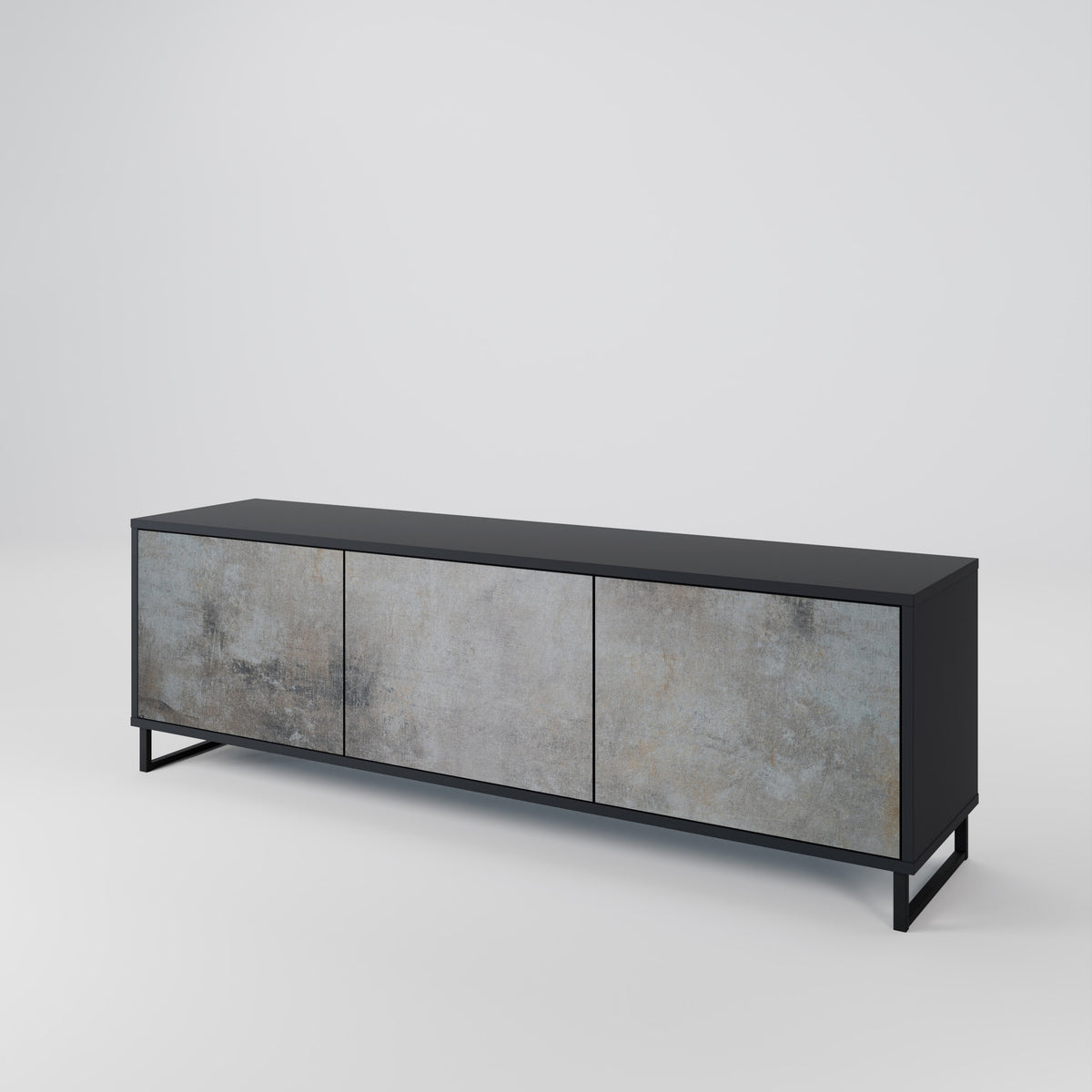 CONCRETE WALL Mueble de TV de 3 Puertas