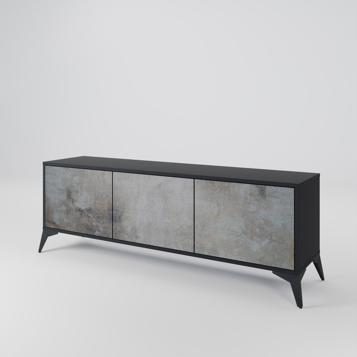 CONCRETE WALL Mueble de TV de 3 Puertas