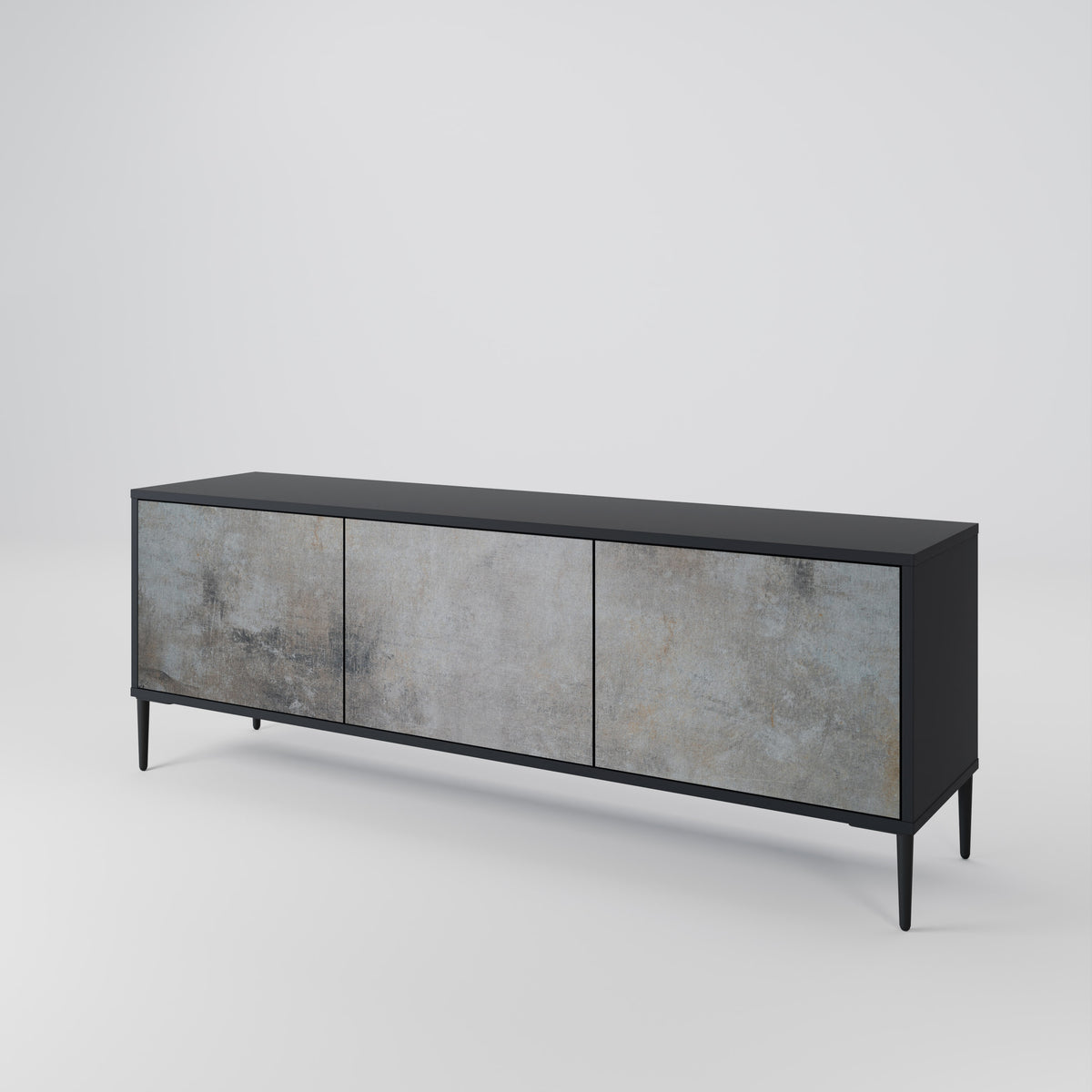 CONCRETE WALL Mueble de TV de 3 Puertas