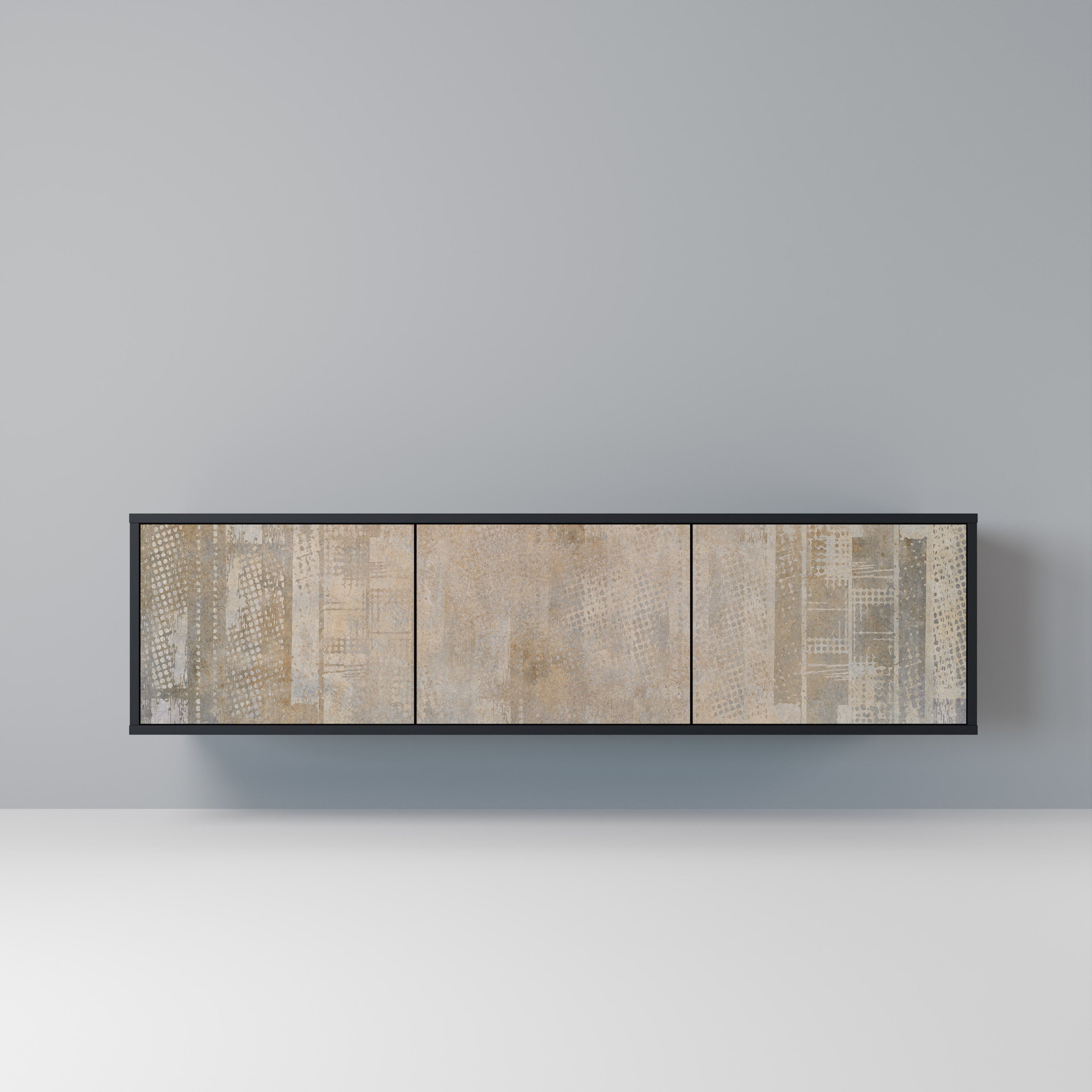 Mueble para TV de 3 puertas con acabado negro SCREEN ERROR