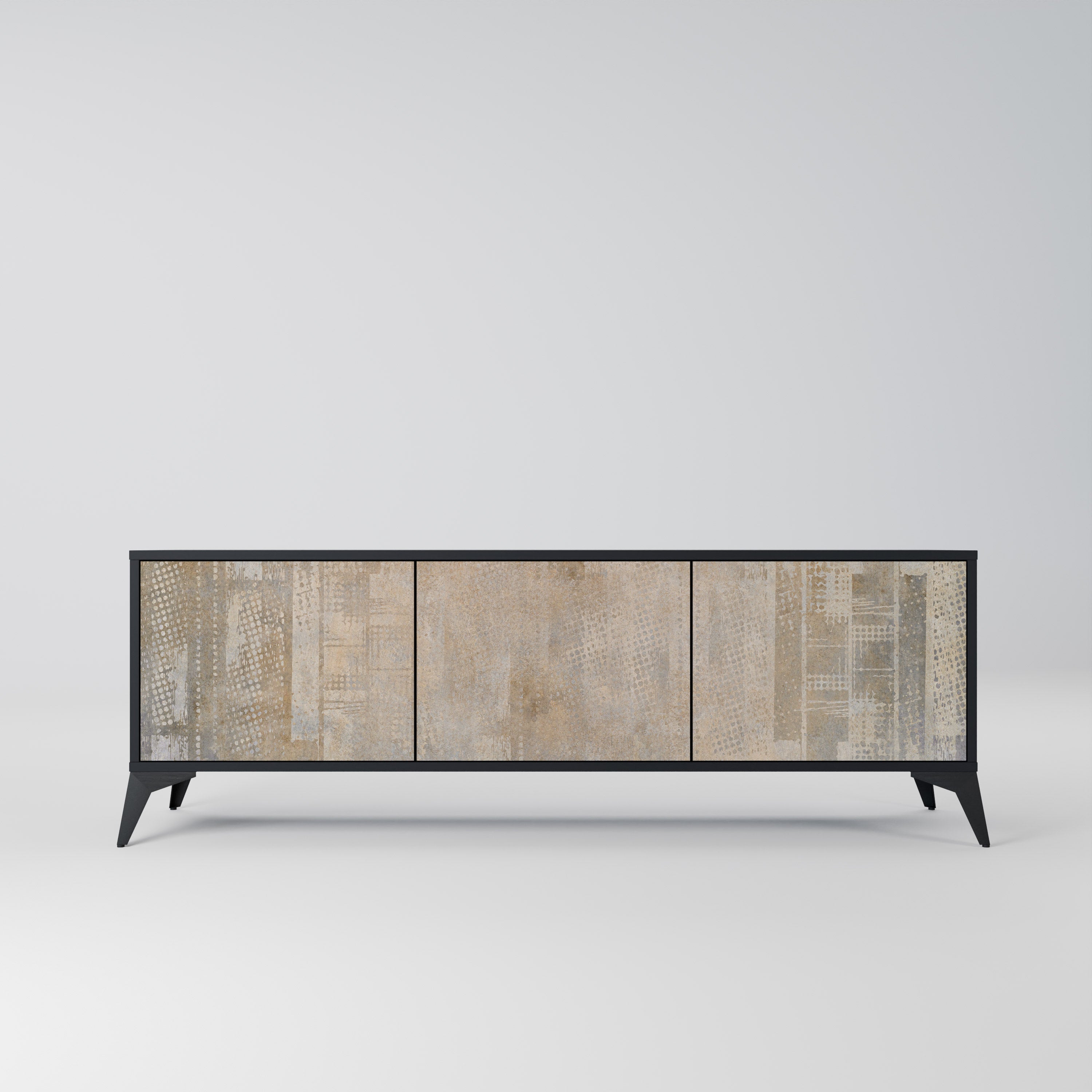 Mueble para TV de 3 puertas con acabado negro SCREEN ERROR