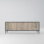 SCREEN ERROR 3-Door TV Stand in Black Finish