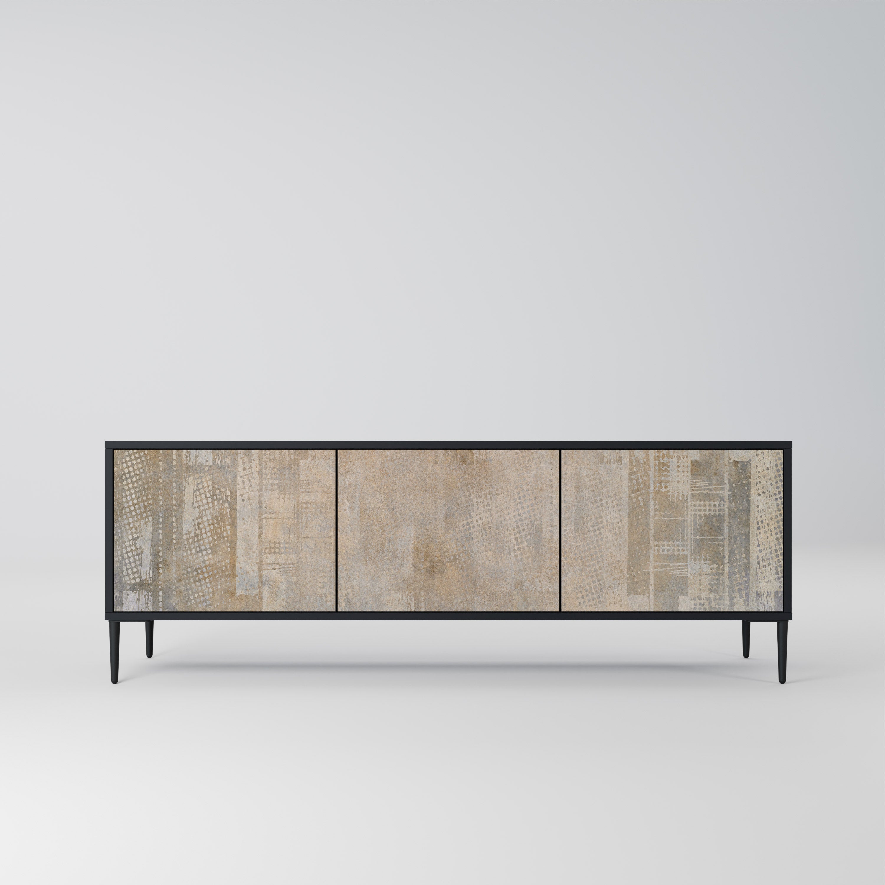 Mueble para TV de 3 puertas con acabado negro SCREEN ERROR