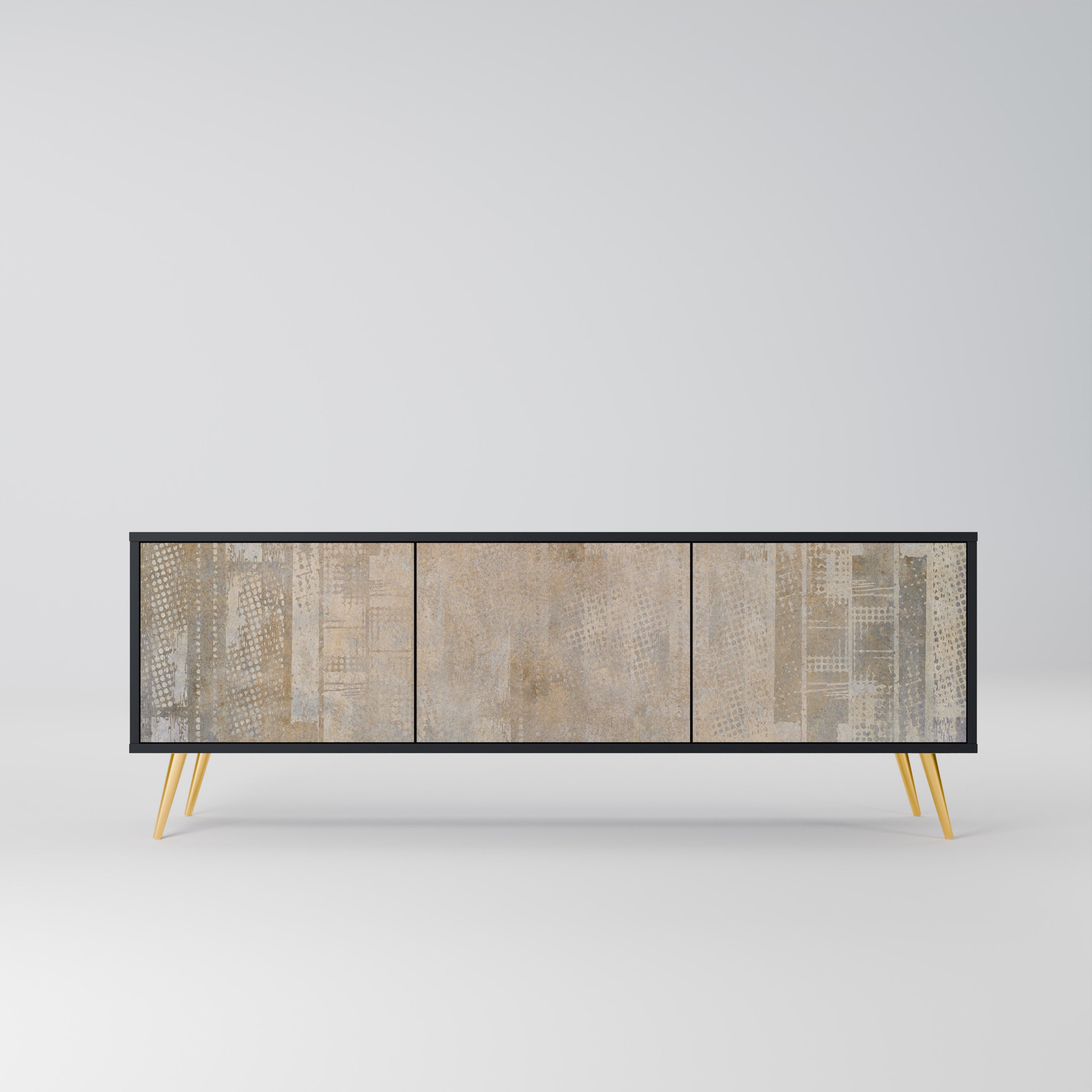Mueble para TV de 3 puertas con acabado negro SCREEN ERROR