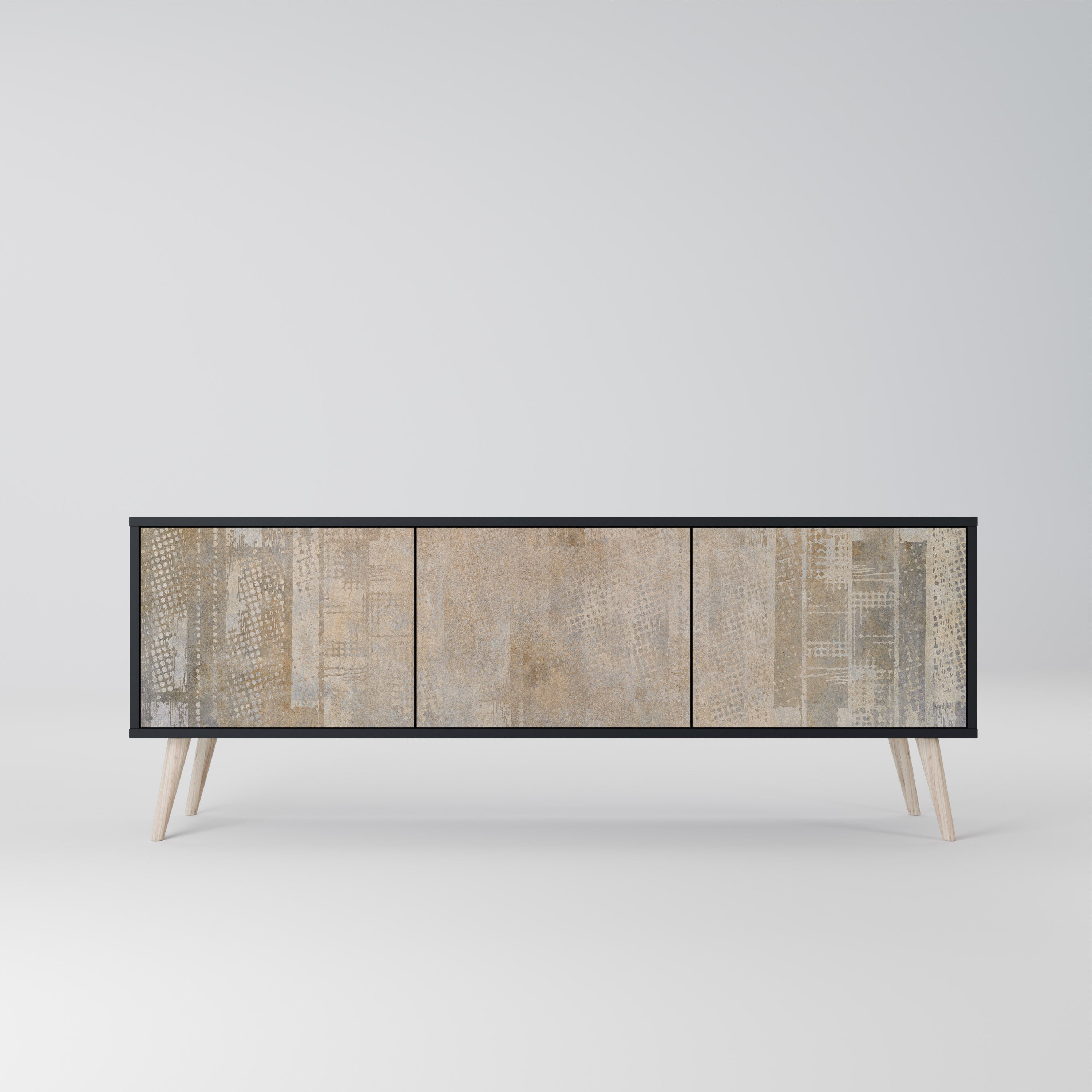 Mueble para TV de 3 puertas con acabado negro SCREEN ERROR