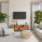 PRISM MOSAIC 3-Door TV Stand in Black Finish