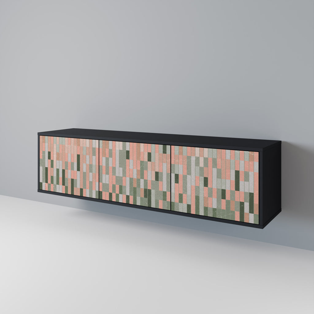 BUILDING THE FUTURE 3-Door TV Stand in Black Finish