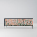 BUILDING THE FUTURE 3-Door TV Stand in Black Finish