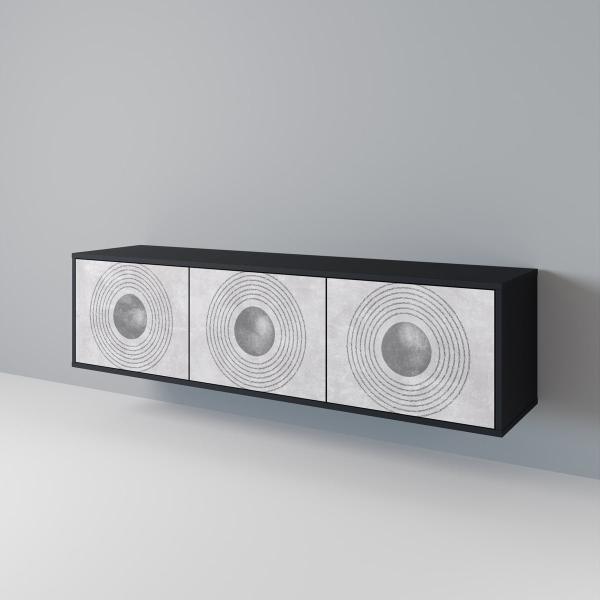 SOLID CIRCLES Mueble de TV de 3 Puertas
