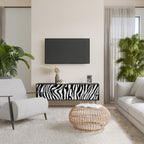 SPLENDID ZEBRA Mueble de TV de 3 Puertas en Acabado Negro