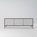 PASSING SECONDS 3-Door TV Stand in Black Finish