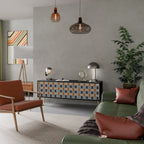 REFLECTION RANGE 3-Door TV Stand in Black Finish