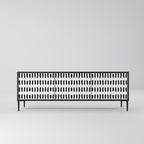 NIGHTY MELODIES Mueble de TV de 3 Puertas en Acabado Negro