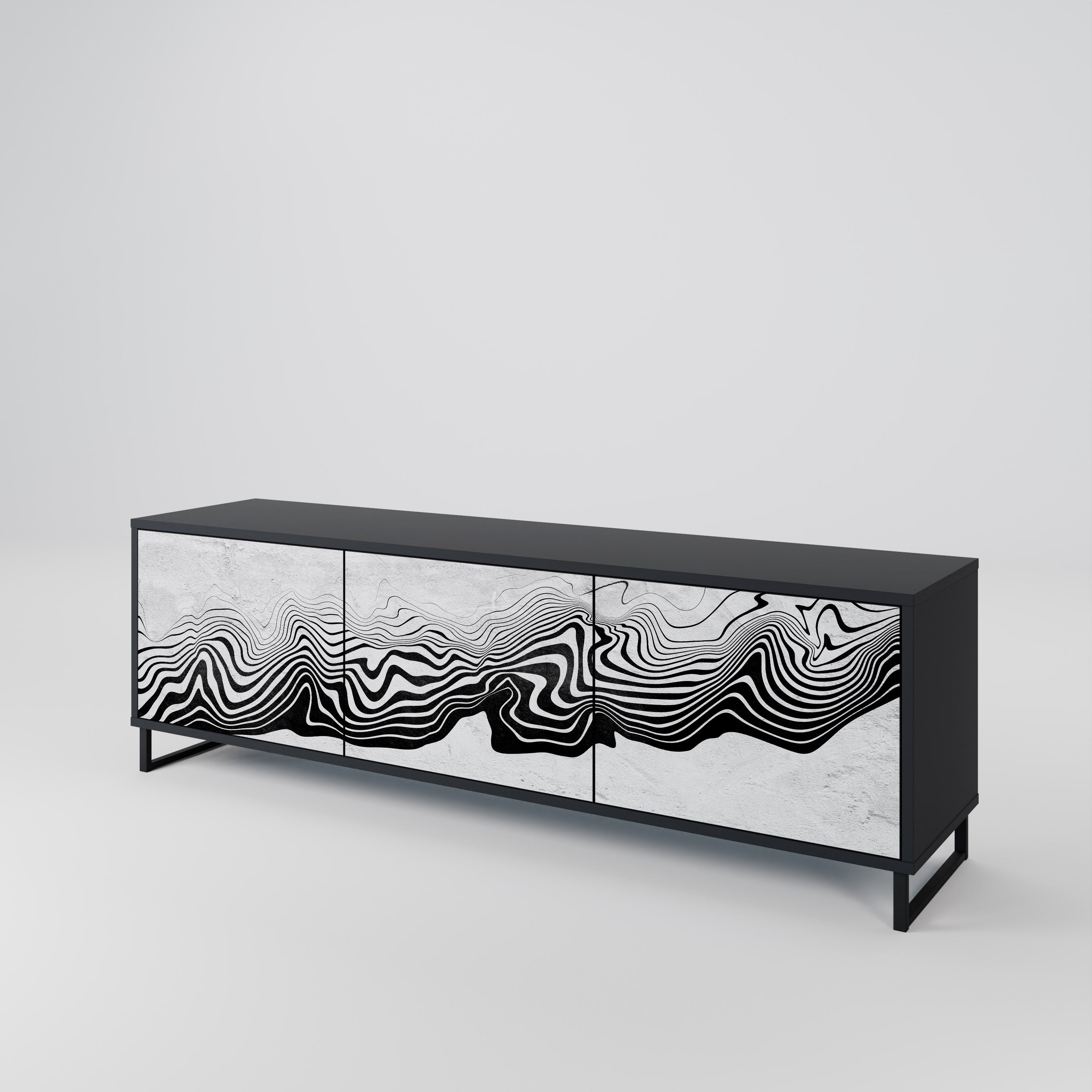 MONOCHROME MIRAGE Mueble de TV de 3 Puertas