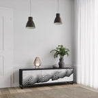 MONOCHROME MIRAGE Mueble de TV de 3 Puertas en Acabado Negro