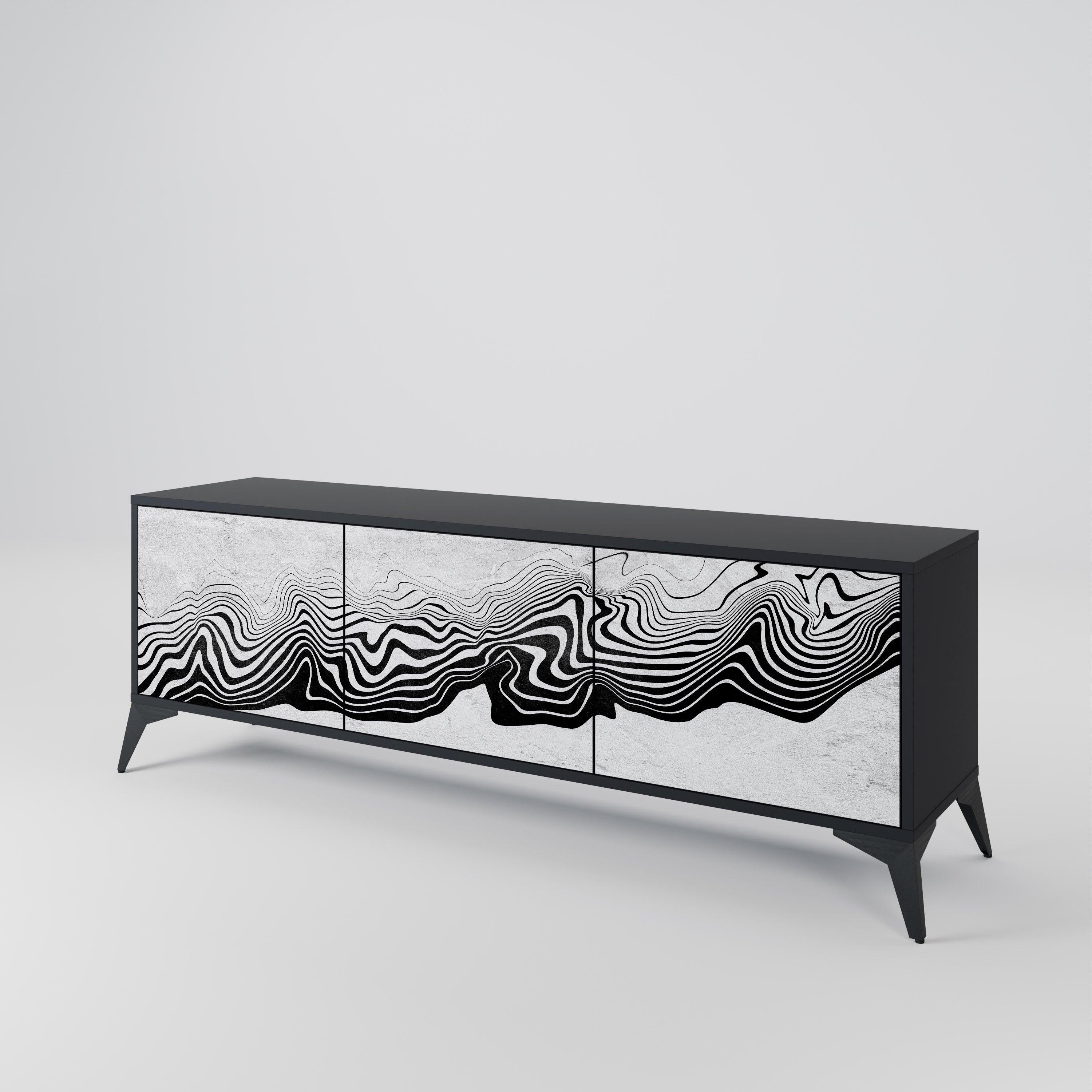 MONOCHROME MIRAGE Mueble de TV de 3 Puertas