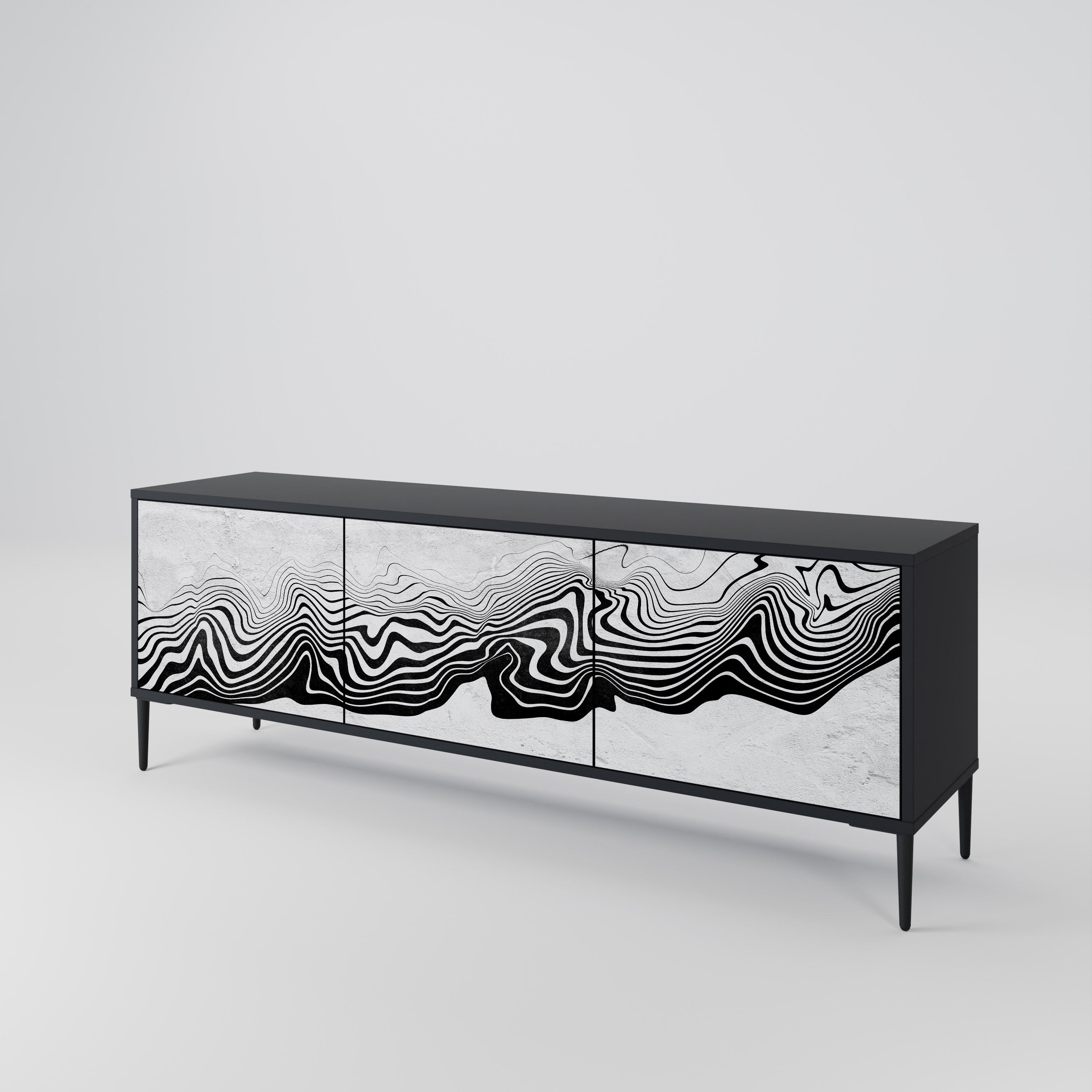 MONOCHROME MIRAGE Mueble de TV de 3 Puertas
