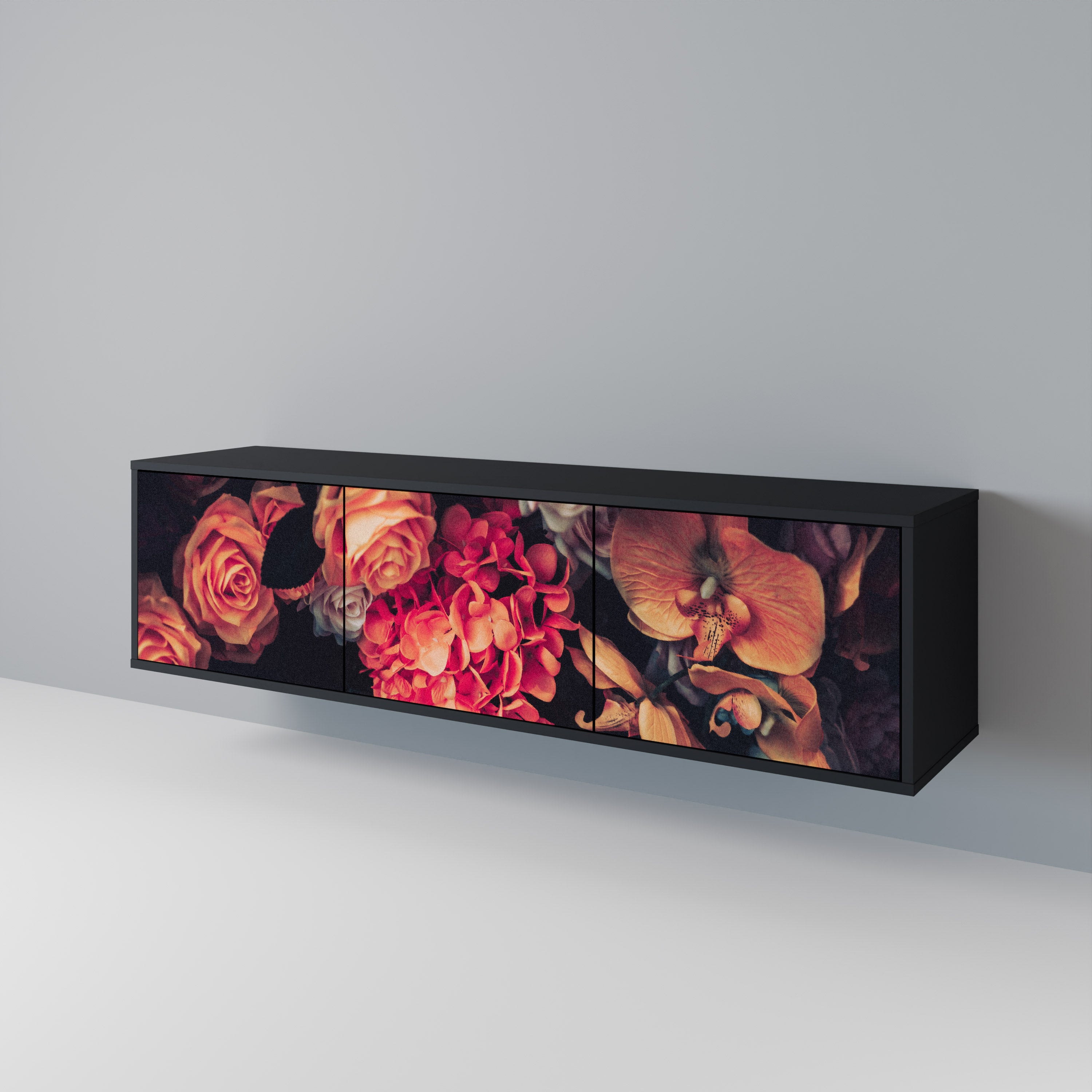 NEVERENDING BLOOM Mueble de TV de 3 Puertas