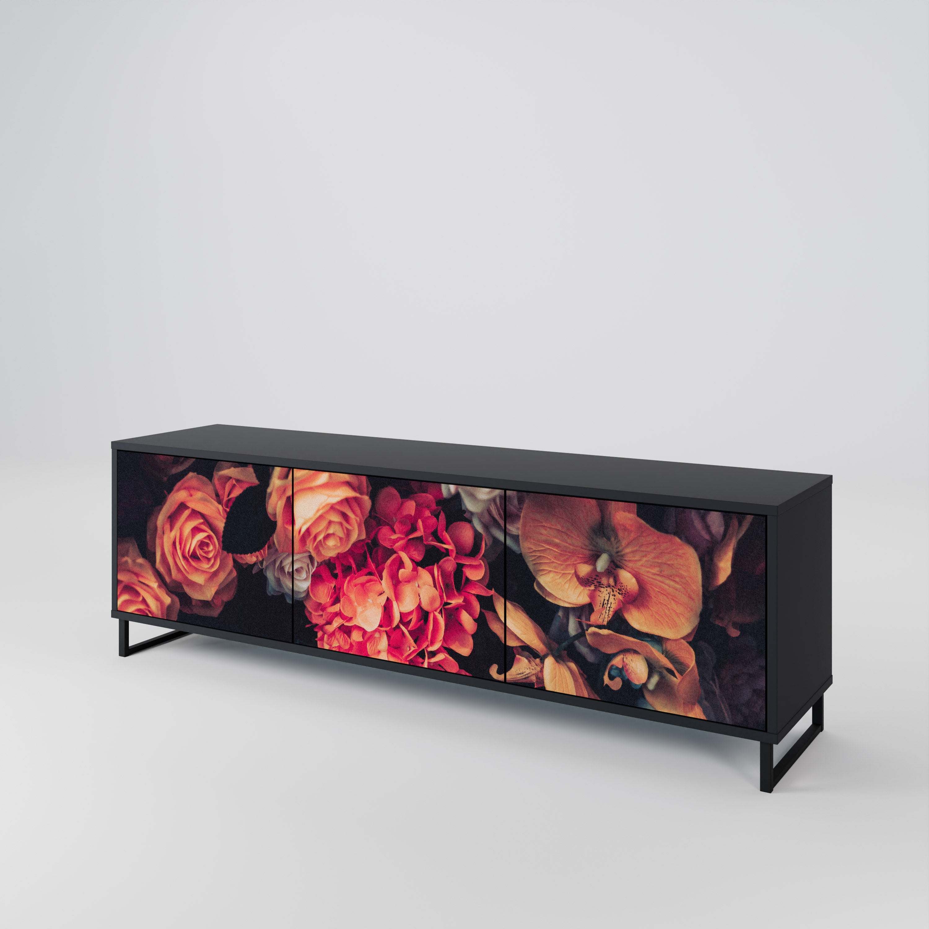 NEVERENDING BLOOM Mueble de TV de 3 Puertas