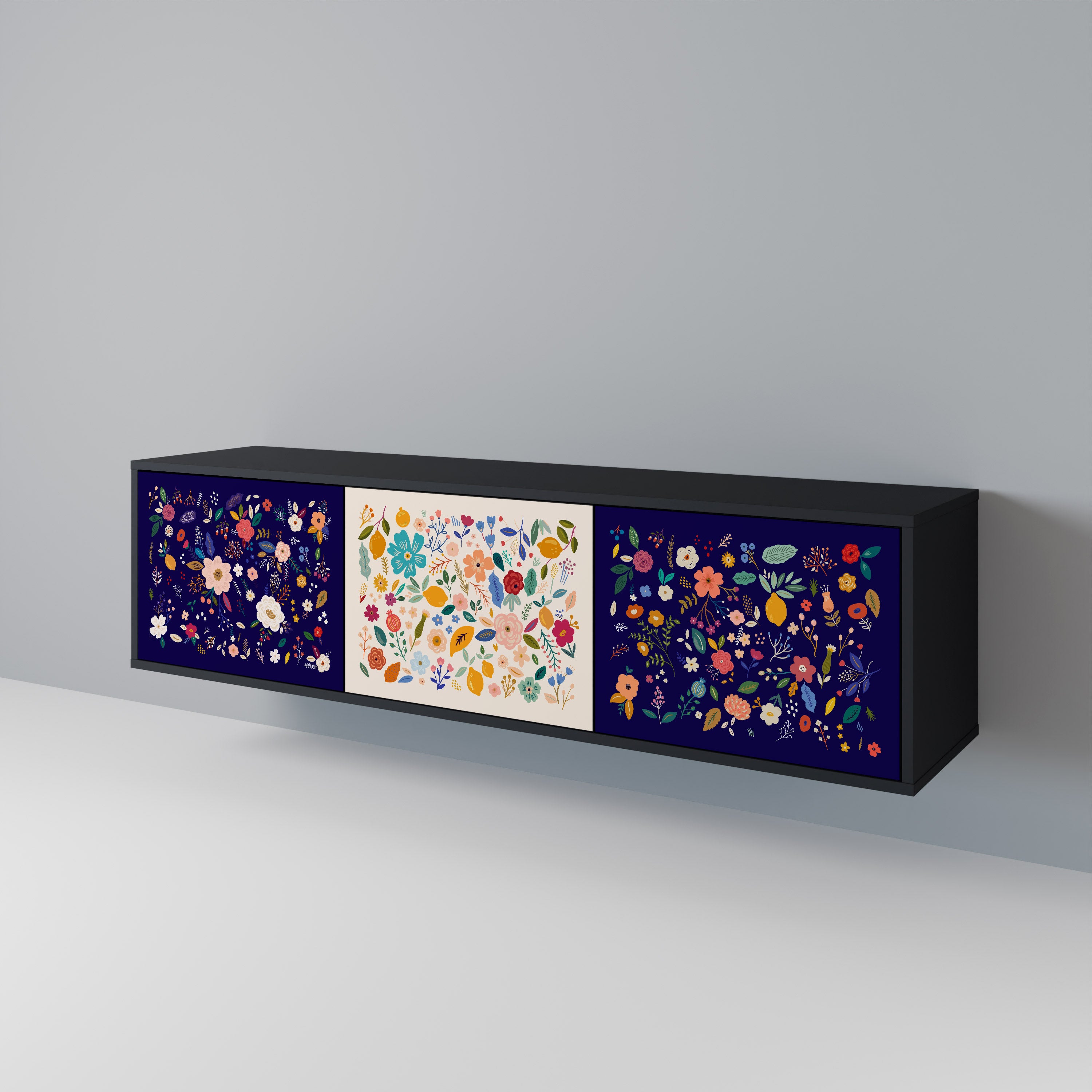 FLORAL COMBINATION Mueble de TV de 3 Puertas