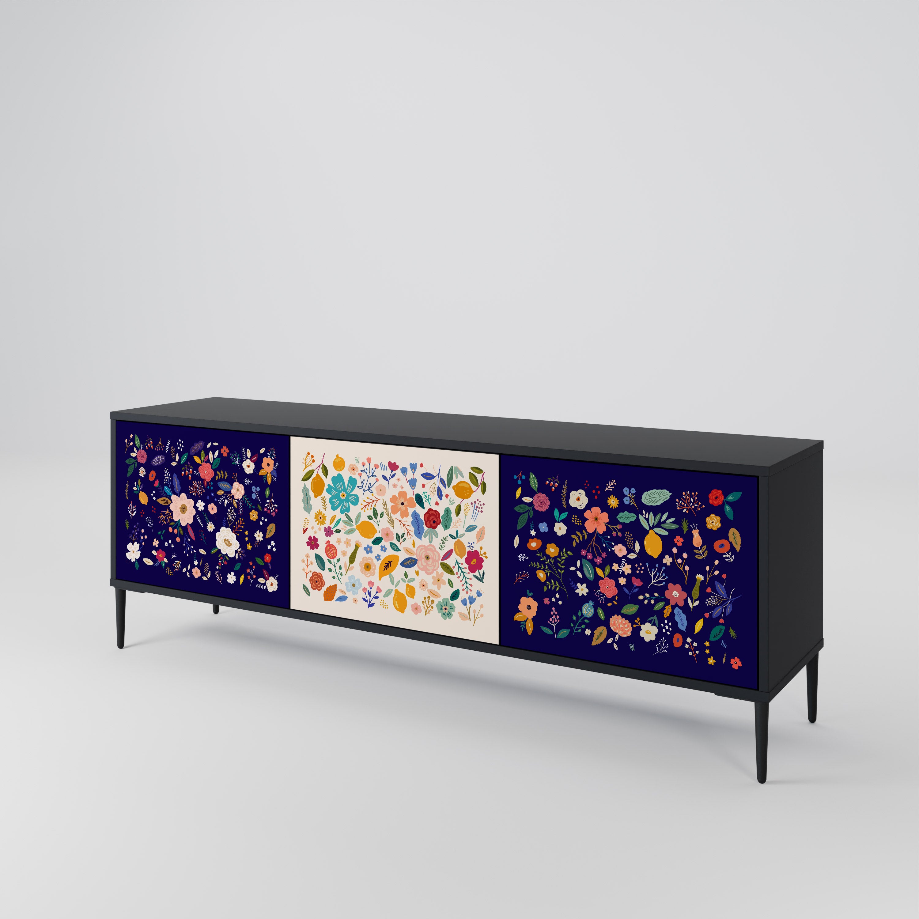 FLORAL COMBINATION Mueble de TV de 3 Puertas