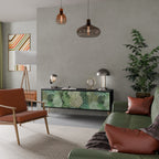 SUCCULENT CLUSTER 3-Door TV Stand in Black Finish