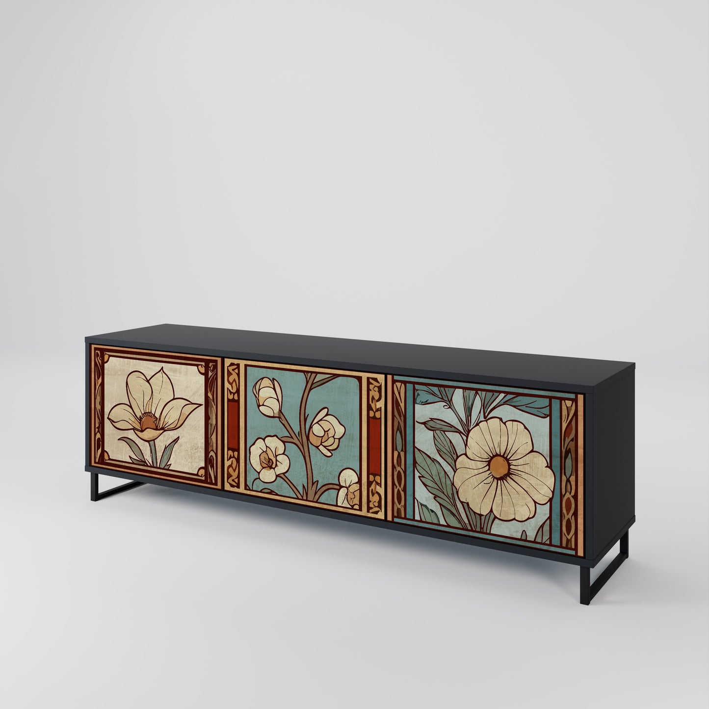 TIMELESS FLORA Mueble de TV de 3 Puertas