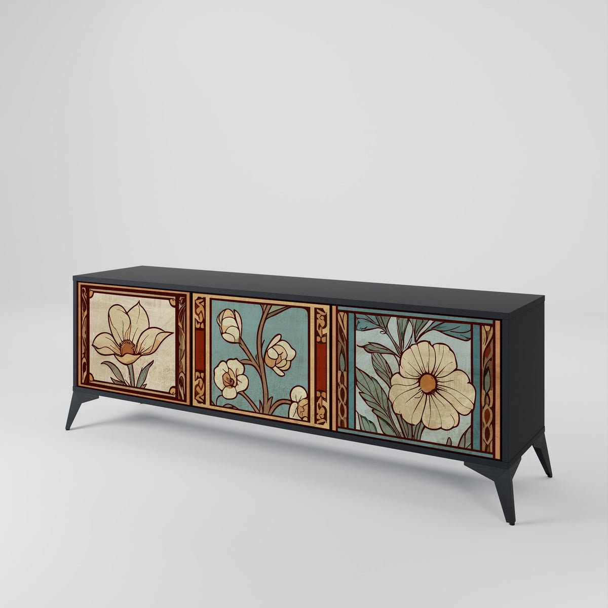 TIMELESS FLORA 3-Door TV Cabinet