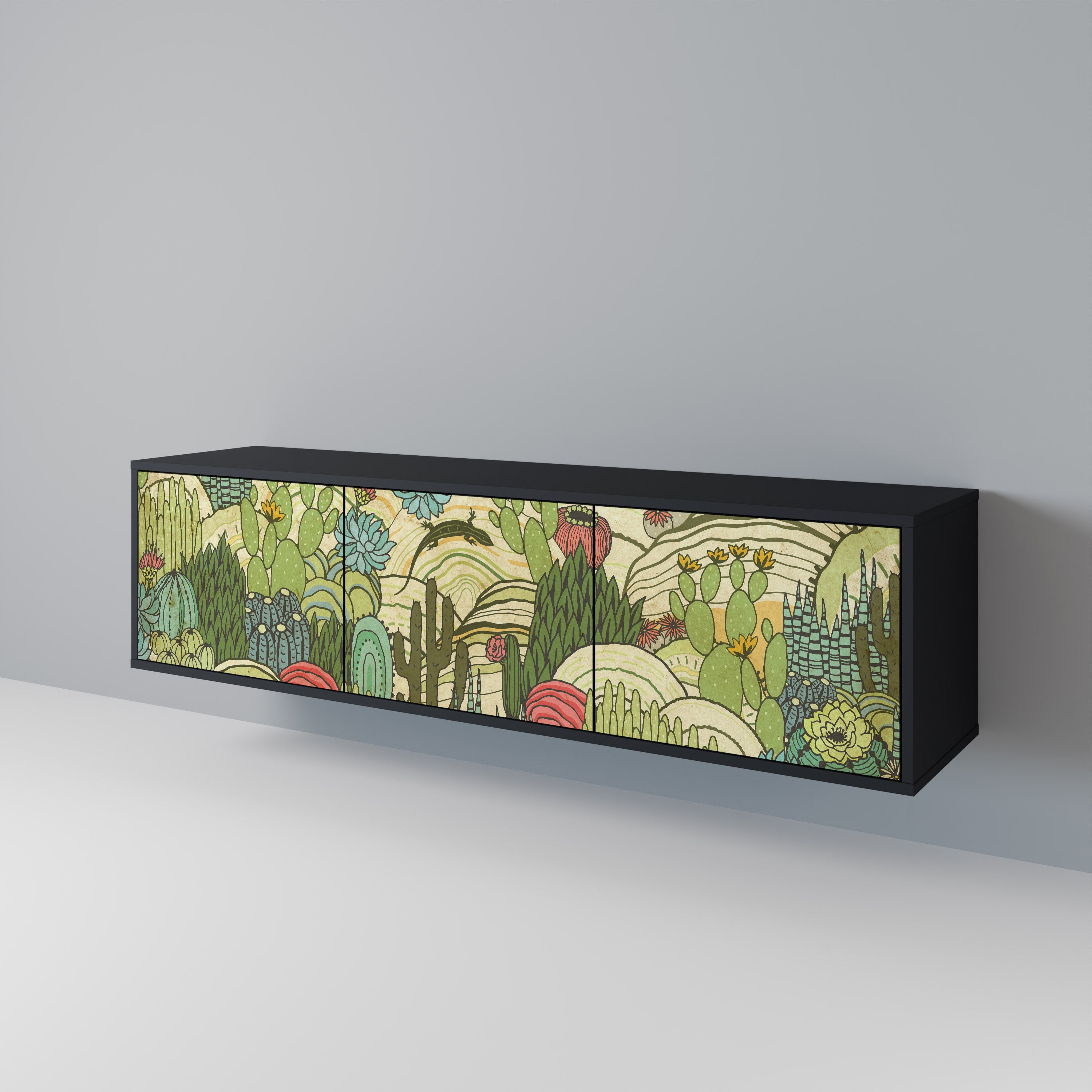 SUCCULENTS KALEIDOSCOPE Mueble de TV de 3 Puertas