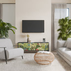 SUCCULENTS KALEIDOSCOPE Mueble de TV de 3 Puertas en Acabado Negro