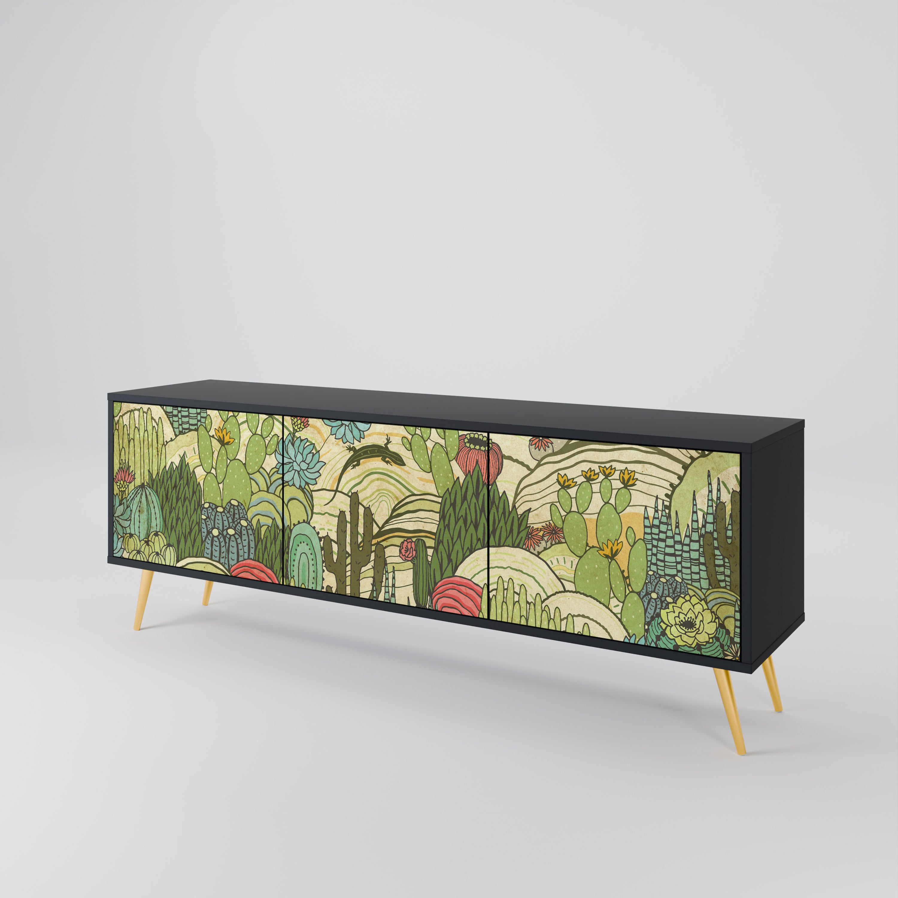 SUCCULENTS KALEIDOSCOPE Mueble de TV de 3 Puertas