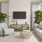 SUCCULENTS KALEIDOSCOPE Mueble de TV de 3 Puertas en Acabado Negro