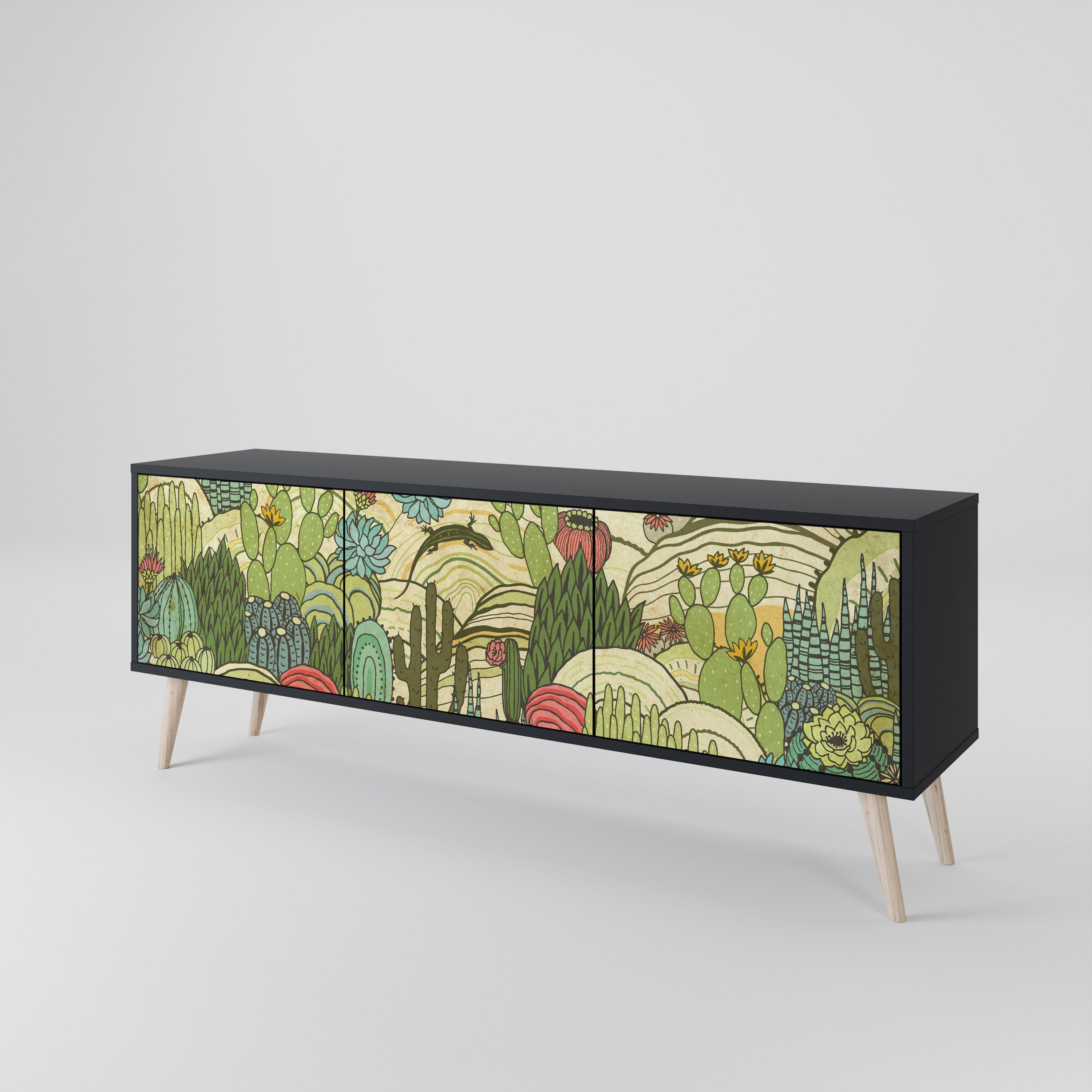 SUCCULENTS KALEIDOSCOPE Mueble de TV de 3 Puertas