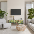 SUCCULENTS KALEIDOSCOPE Mueble de TV de 3 Puertas en Acabado Negro