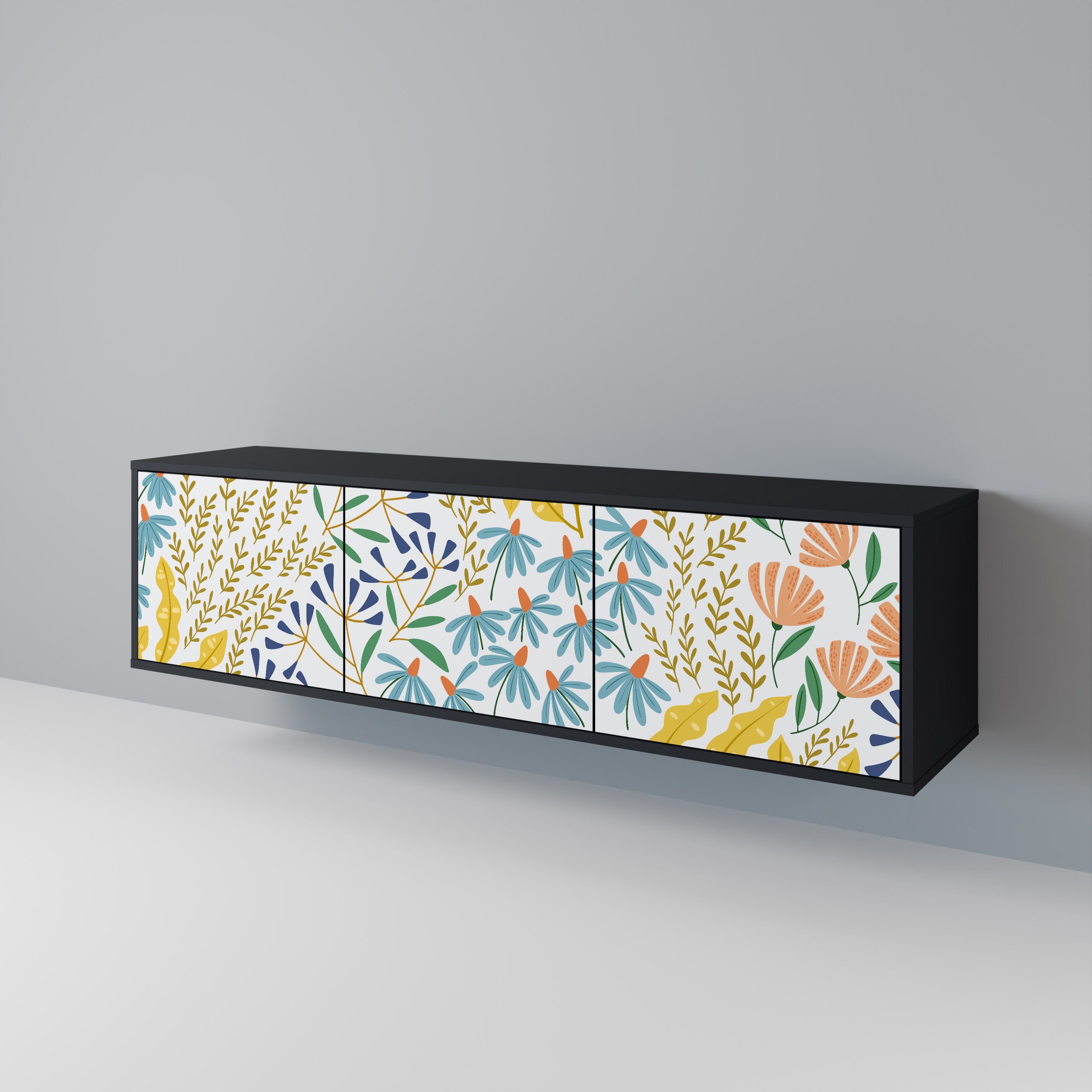 HELLO SPRING Mueble de TV de 3 Puertas