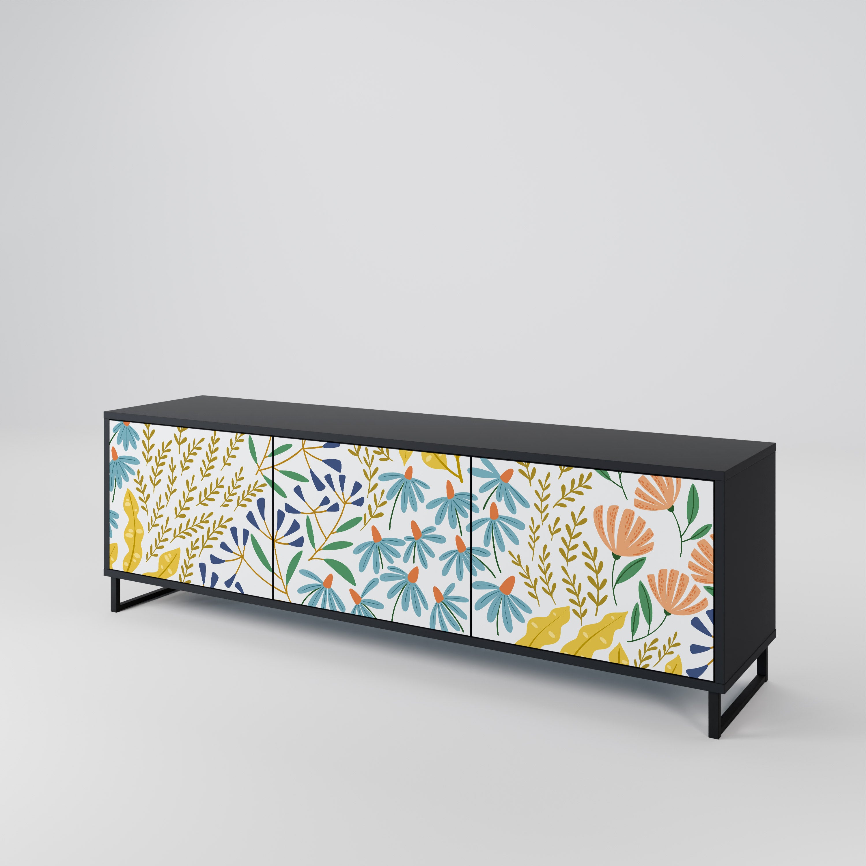 HELLO SPRING Mueble de TV de 3 Puertas