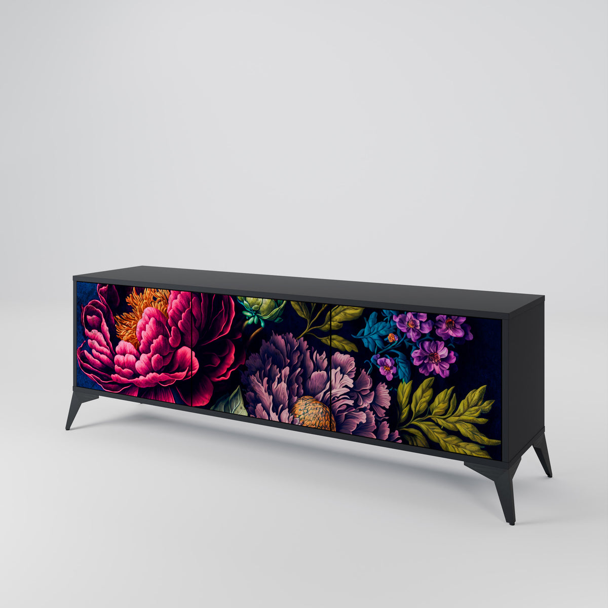 BLOOMING ELEGANCE Mueble de TV de 3 Puertas