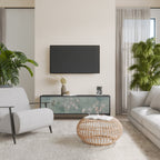 NIGHT LADY 3-Door TV Stand in Black Finish