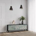 NIGHT LADY 3-Door TV Stand in Black Finish