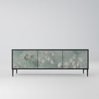 NIGHT LADY 3-Door TV Stand in Black Finish