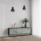 NIGHT LADY 3-Door TV Stand in Black Finish