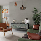 NIGHT LADY 3-Door TV Stand in Black Finish