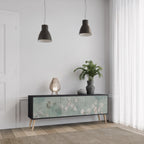 NIGHT LADY 3-Door TV Stand in Black Finish