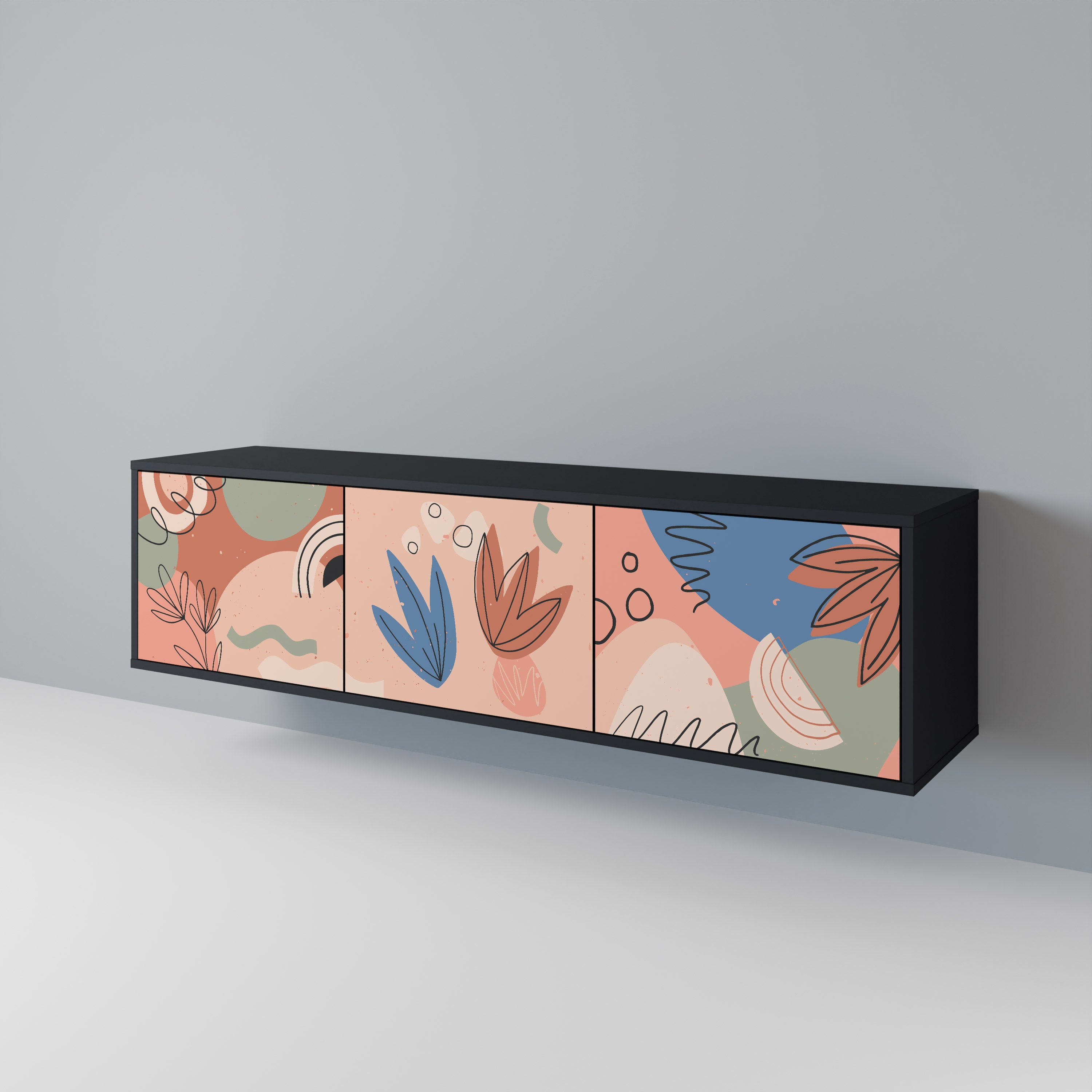 PASTEL DESTINY Mueble de TV de 3 Puertas