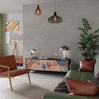 PASTEL DESTINY 3-Door TV Stand in Black Finish