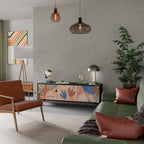 PASTEL DESTINY 3-Door TV Stand in Black Finish