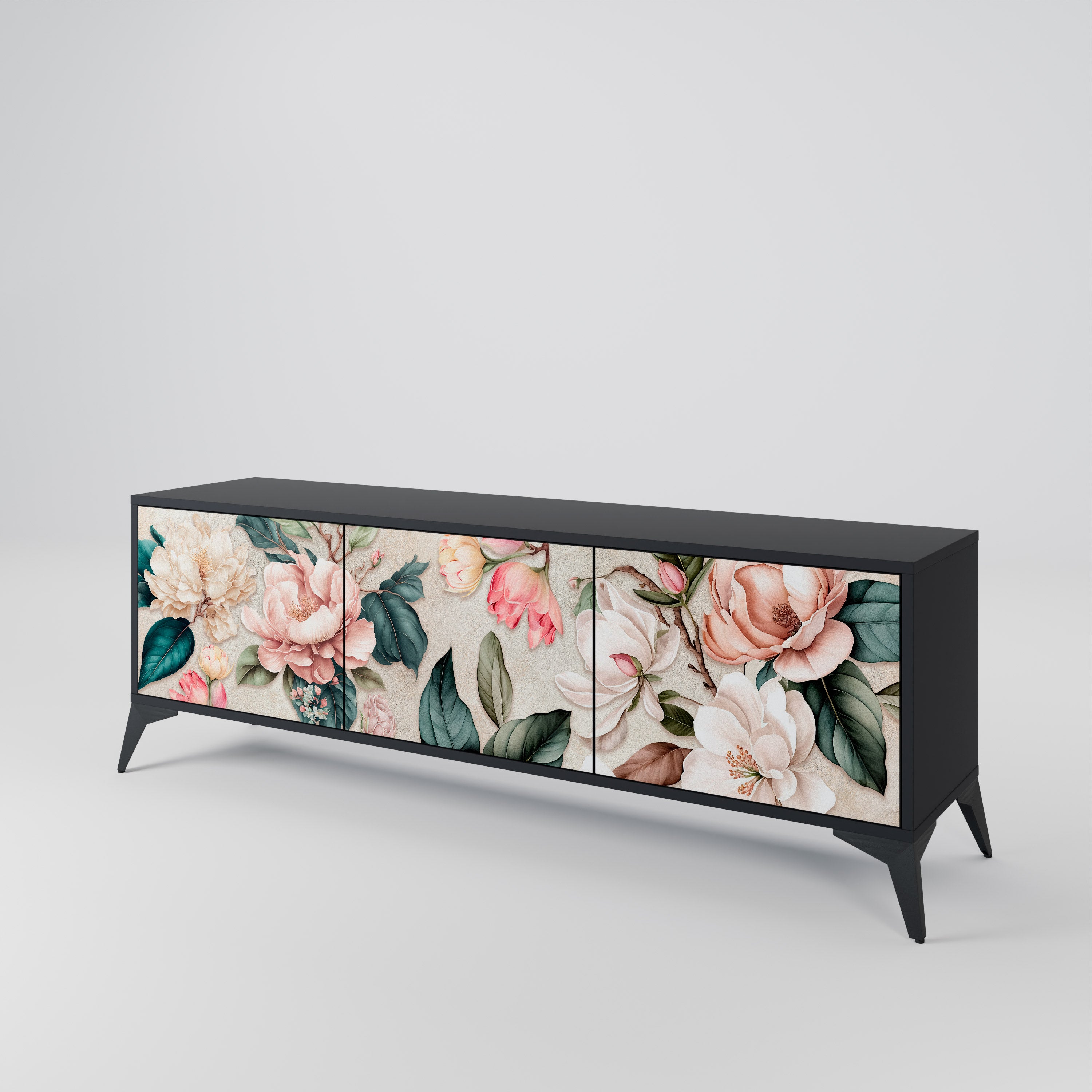 FLORAL GRACE Mueble de TV de 3 Puertas