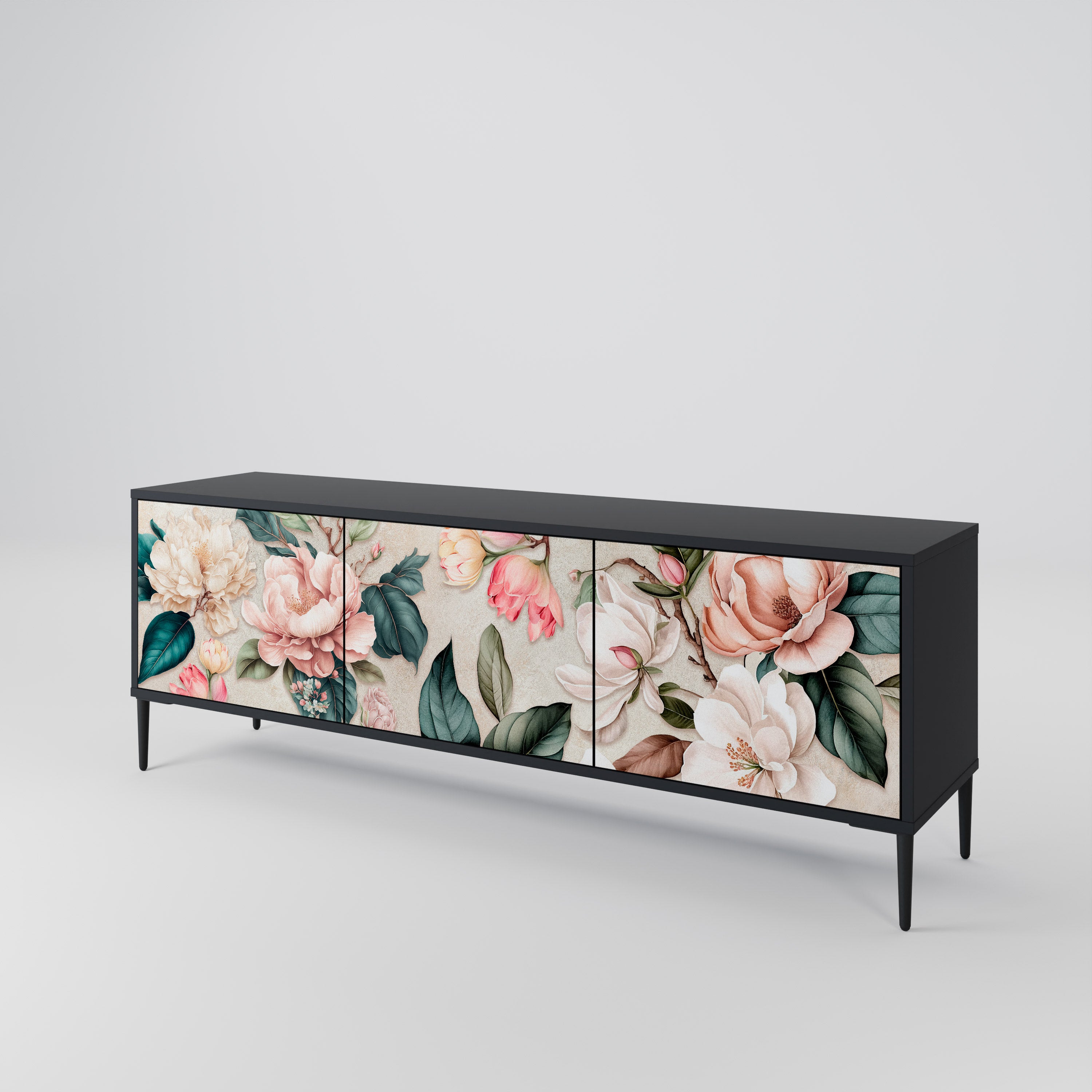 FLORAL GRACE Mueble de TV de 3 Puertas
